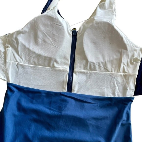 Paper London Inagua Swimsuit One Piece  Color Pure Shores Halter Tie Back Size M - Picture 4 of 6